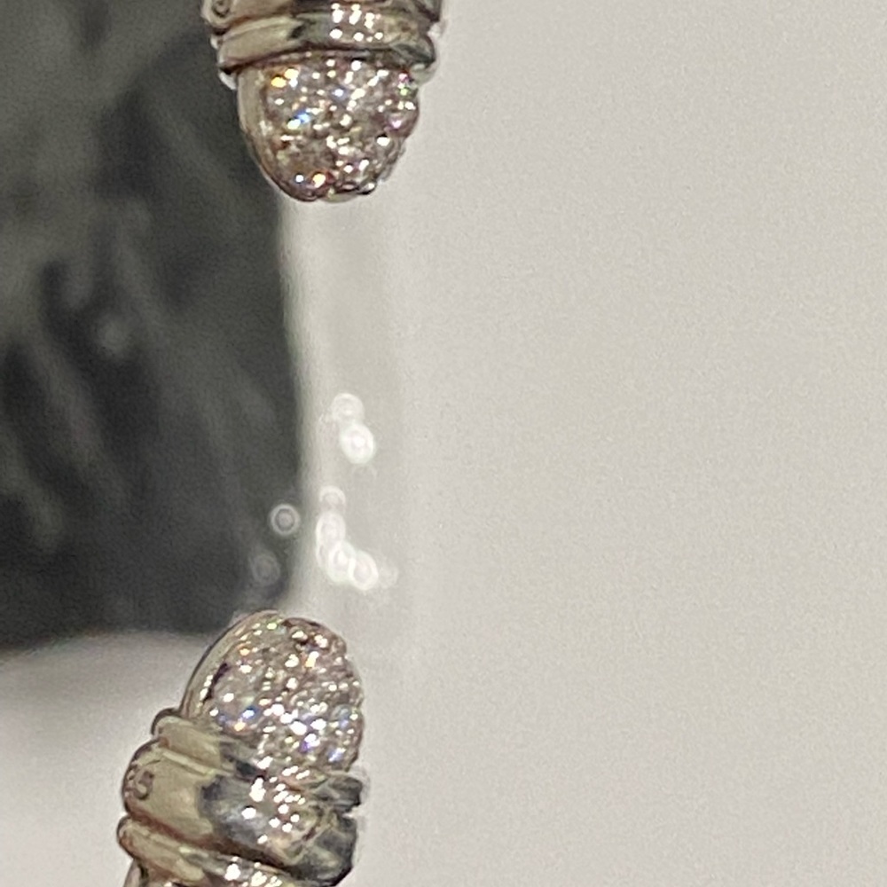 David Yurman Bangke silver sterling and Diamonds - Picture 7 of 16